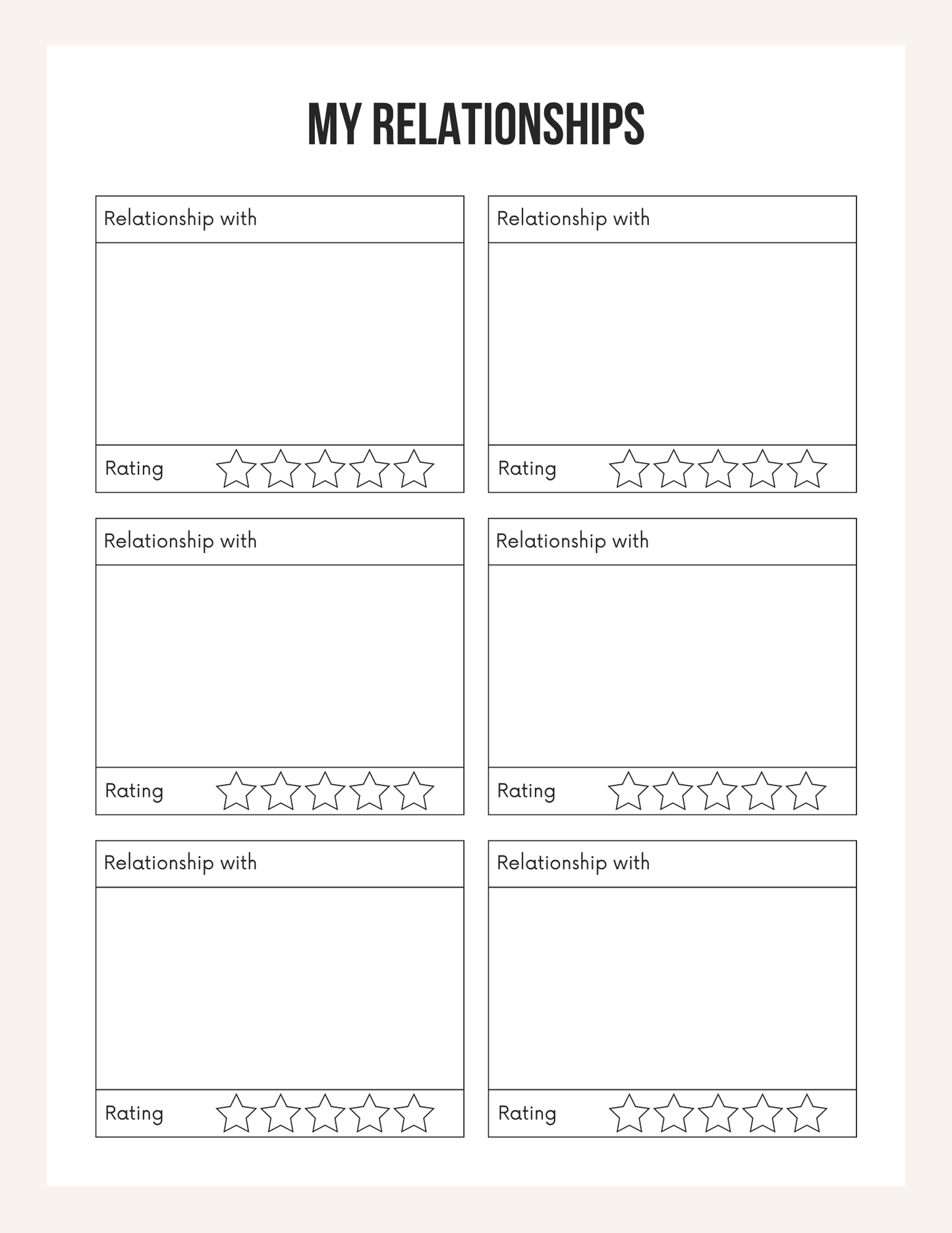 Vision board workbook