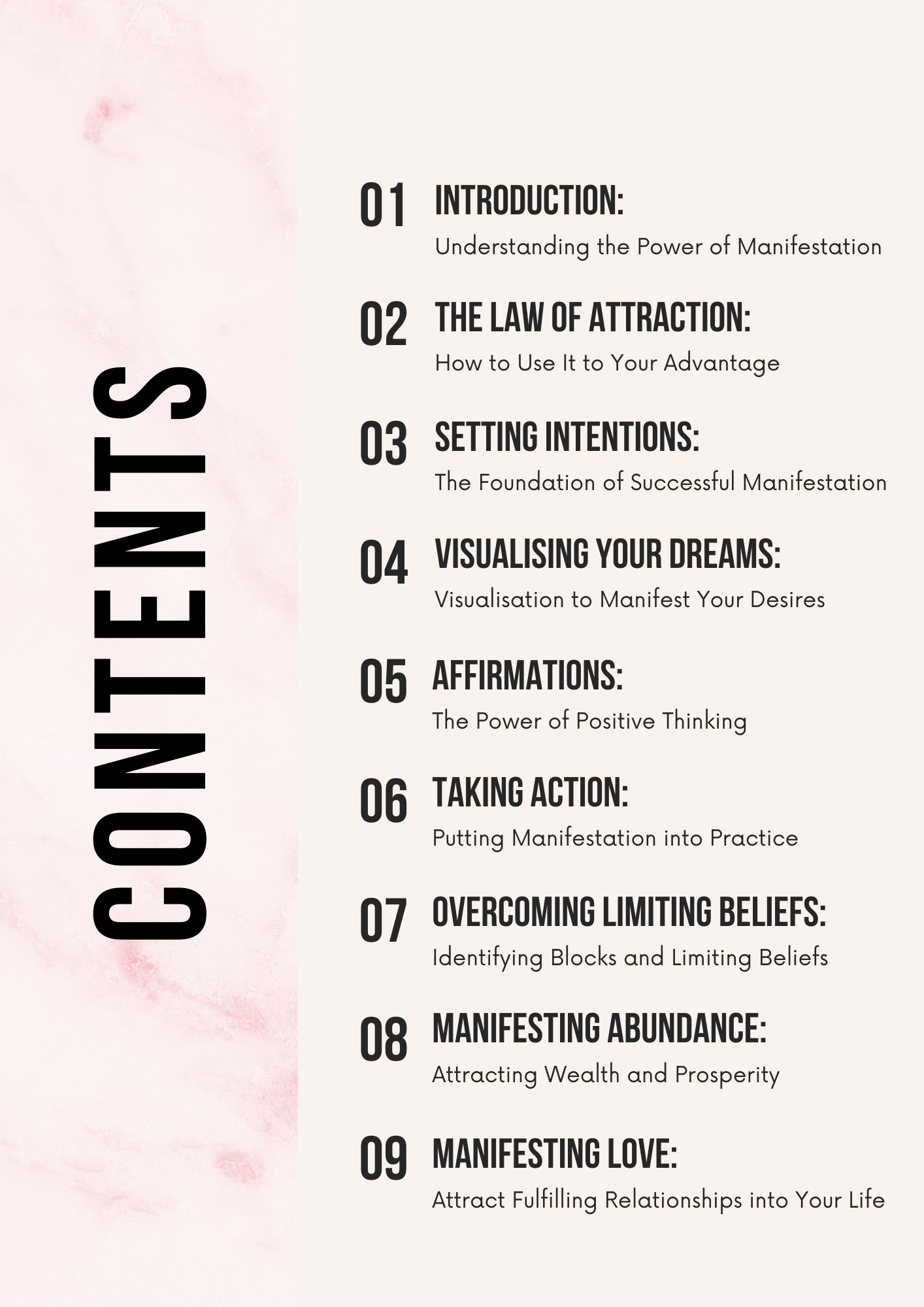 MANIFESTATION:                The only way to              change your life