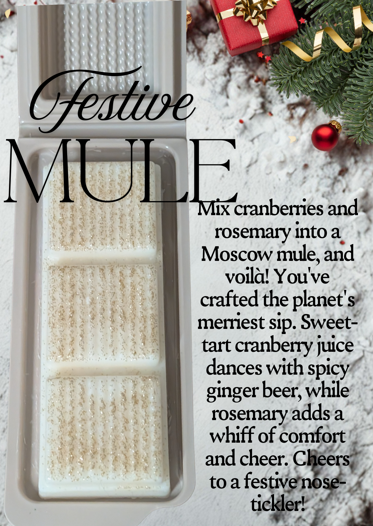 Festive mule wax melts