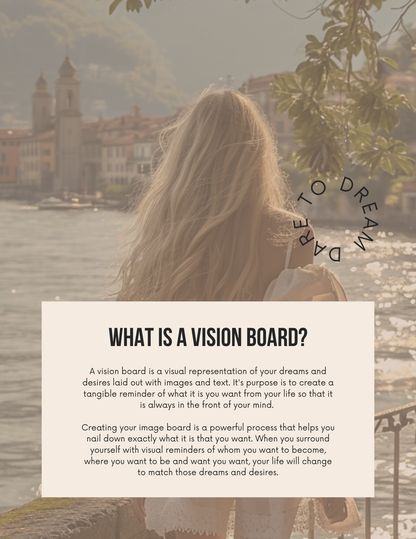 Vision board workbook